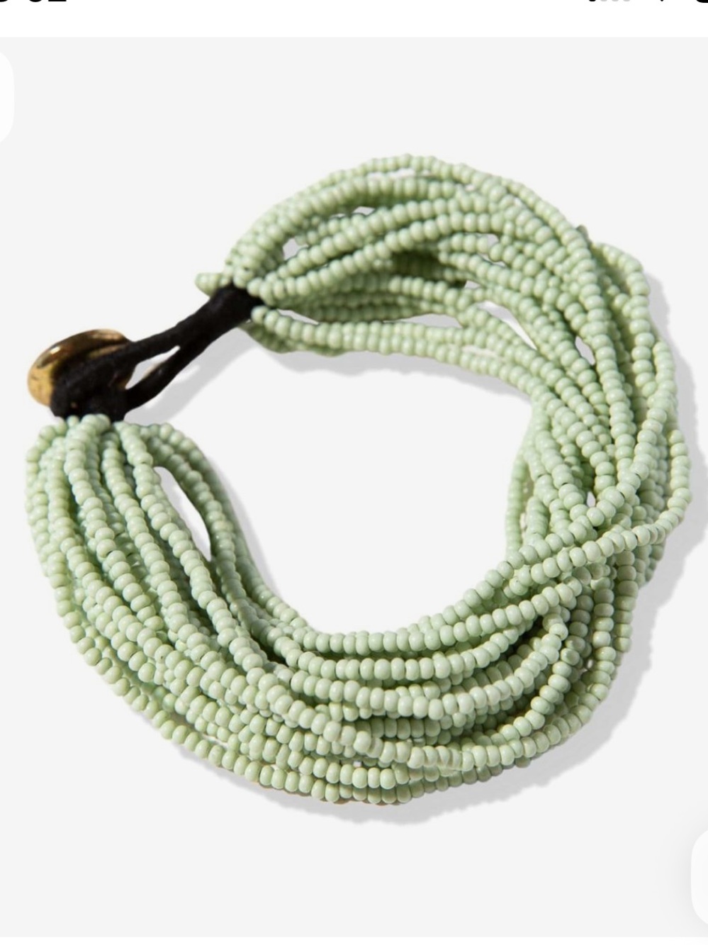 New Anthropologie Ink Alloy Optimistic Beaded Layered Bracelet